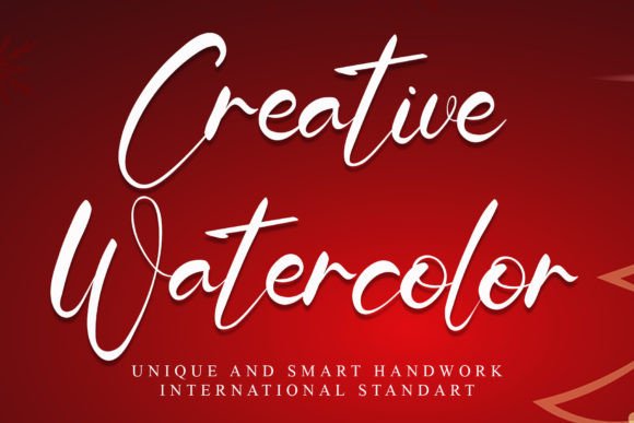 Creative Watercolor Font for Editorial Design