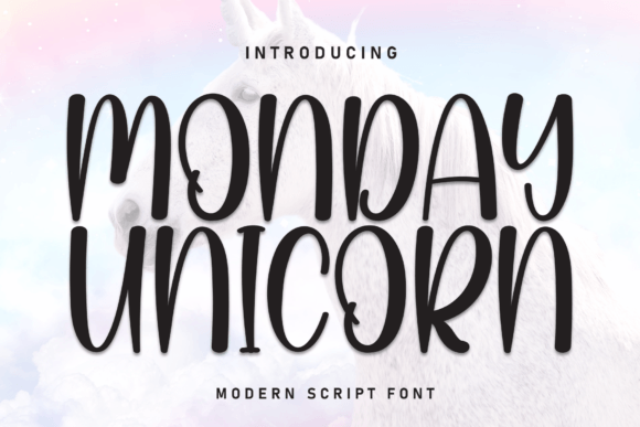 Monday Unicorn Font for Editorial Design