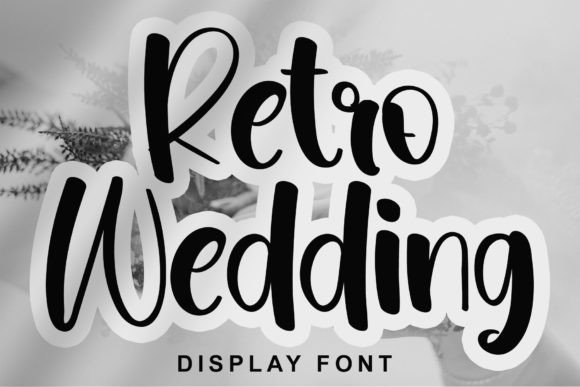 Retro Wedding Font: Elegant Script for Handmade Products