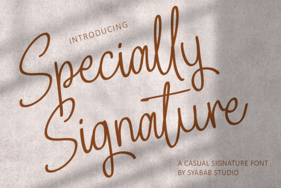 Specially Signature Font for Editorial Design