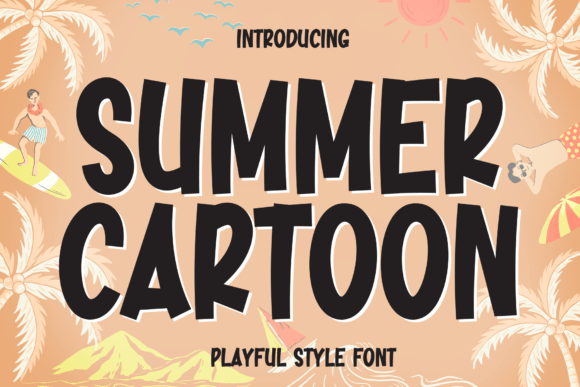 Summer Cartoon Font for Handmade Crafts