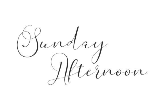 Sunday Afternoon Font: A Romantic Script for Makers